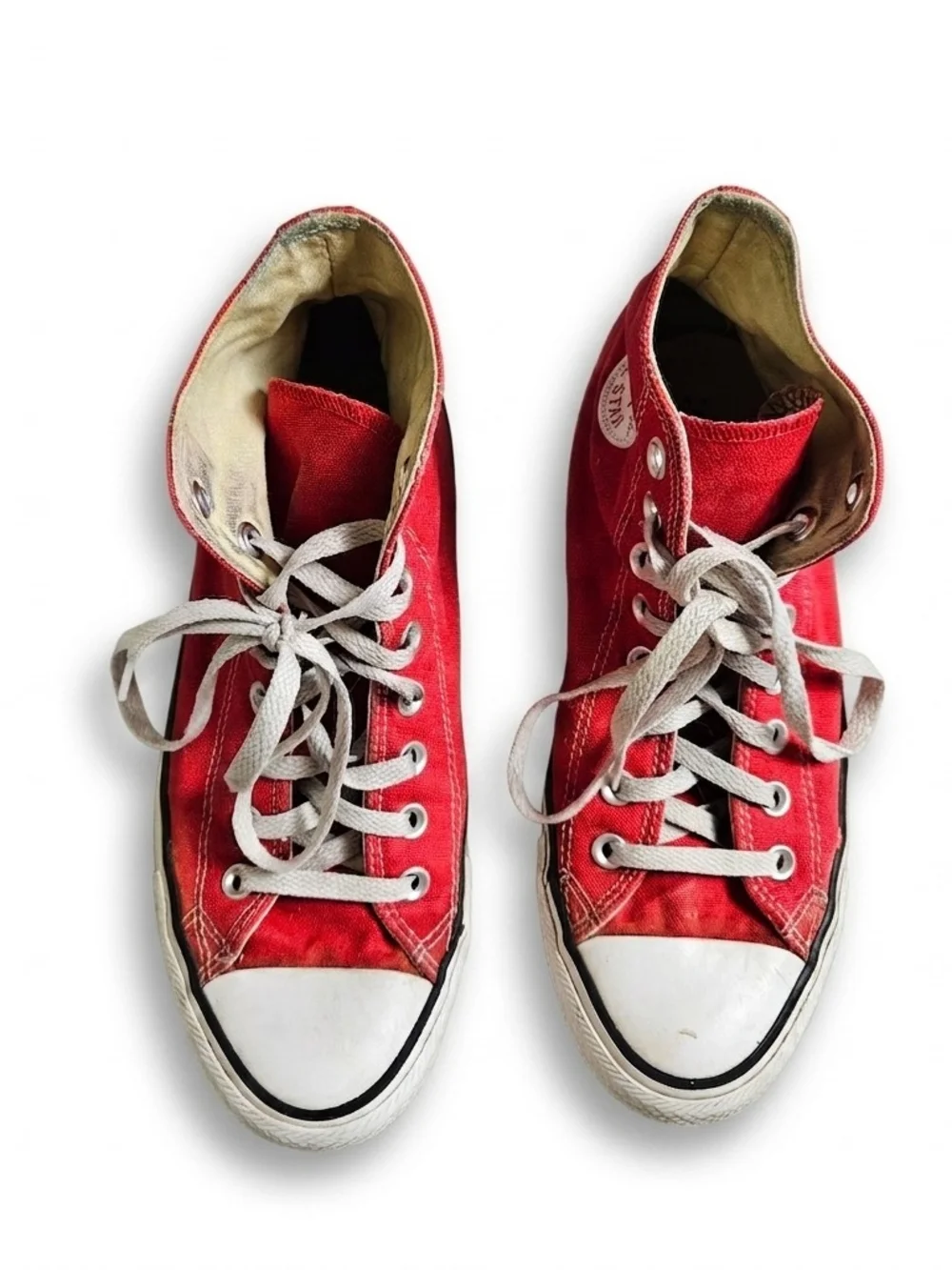Converse Chuck Taylor All Star High Top Red Canvas Mens 7 Womens 9 - Picture 2 of 16